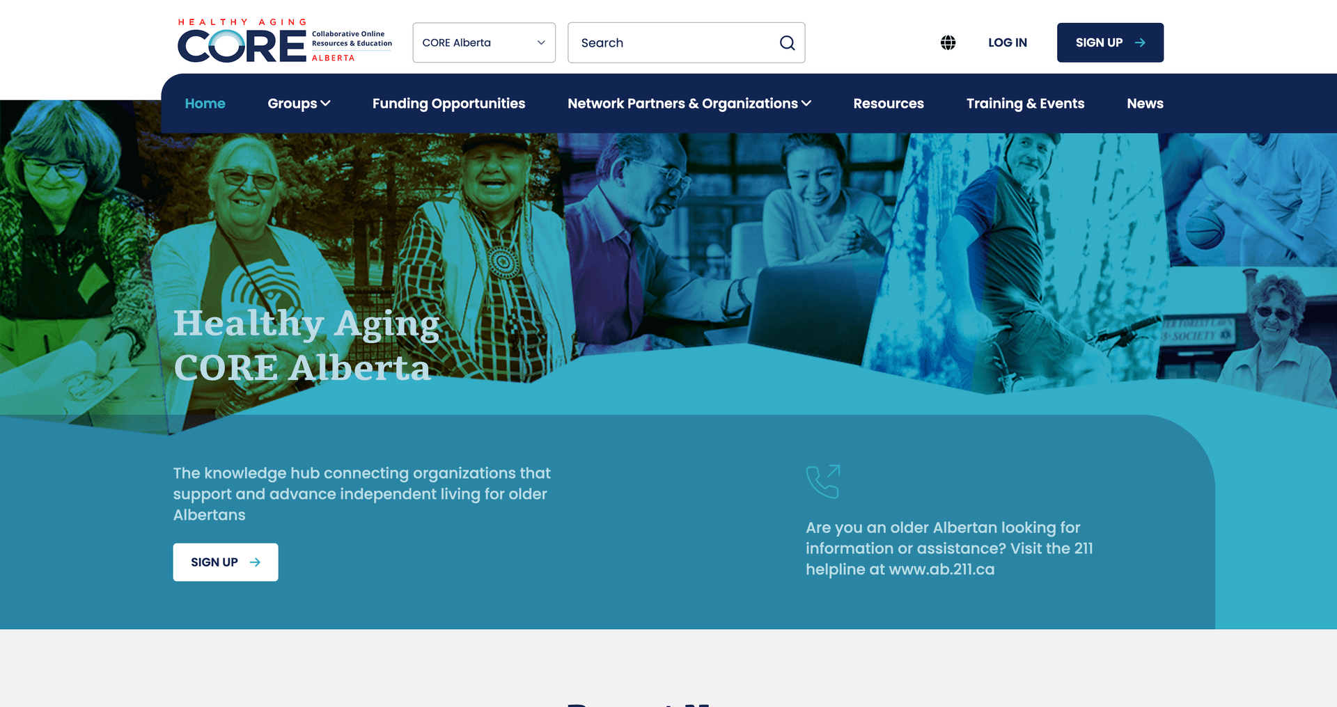 core-alberta website screenshot