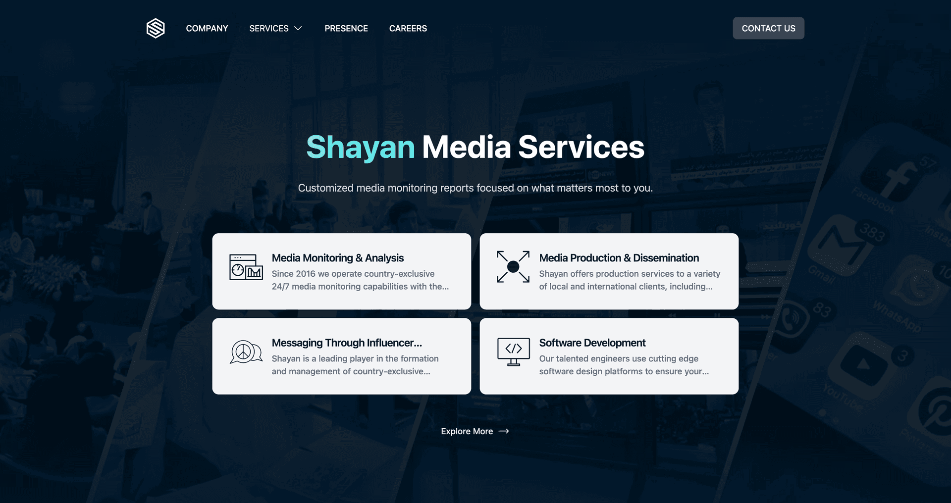 shayan-media website screenshot